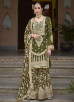 Chinnon Green Eid Wear Embroidery Work Readymade Pakistani Suit